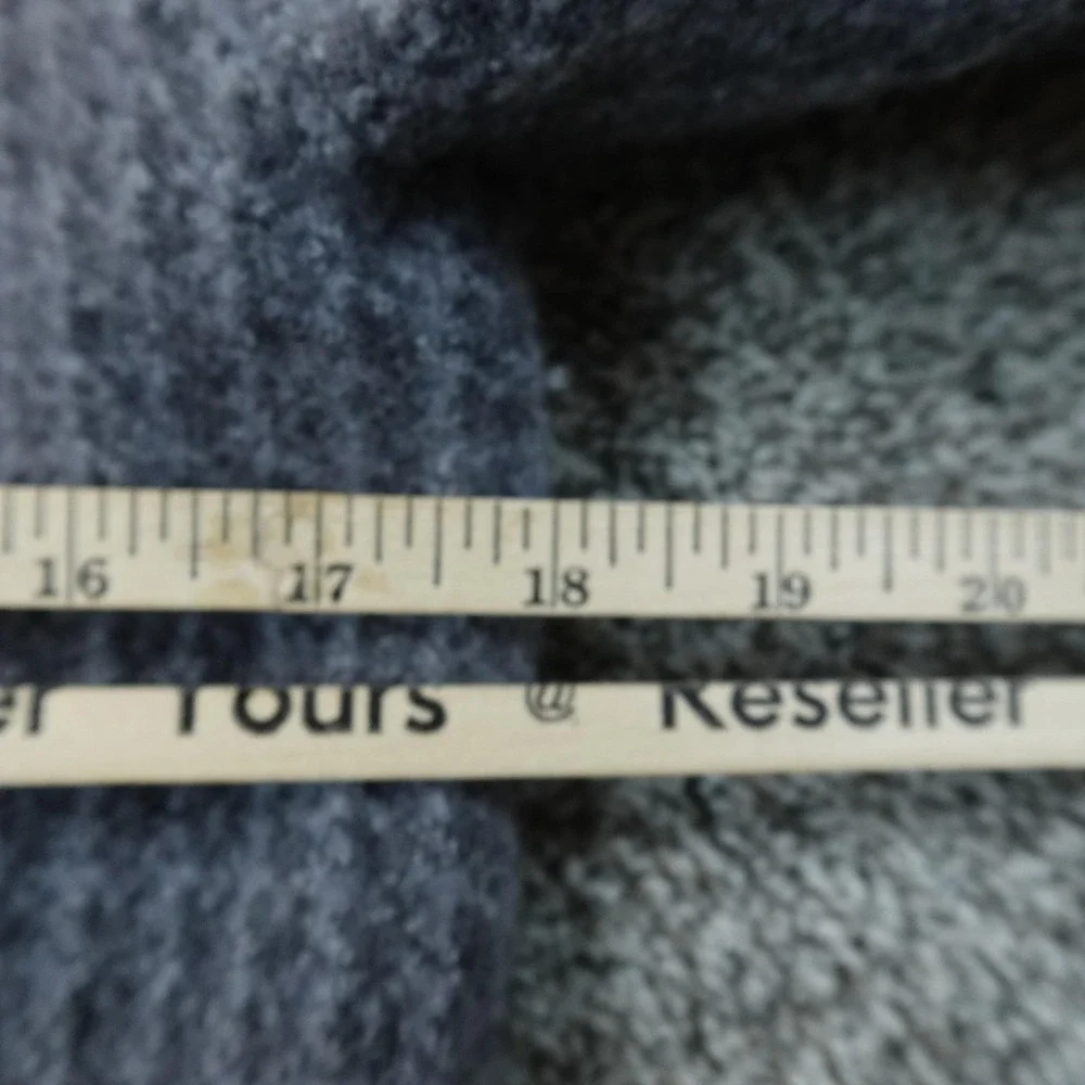 Jos‎ A Bank Sweater Mens L Gray Merino Wool Waffle Knit Thermal 1/4 Zip Pullover